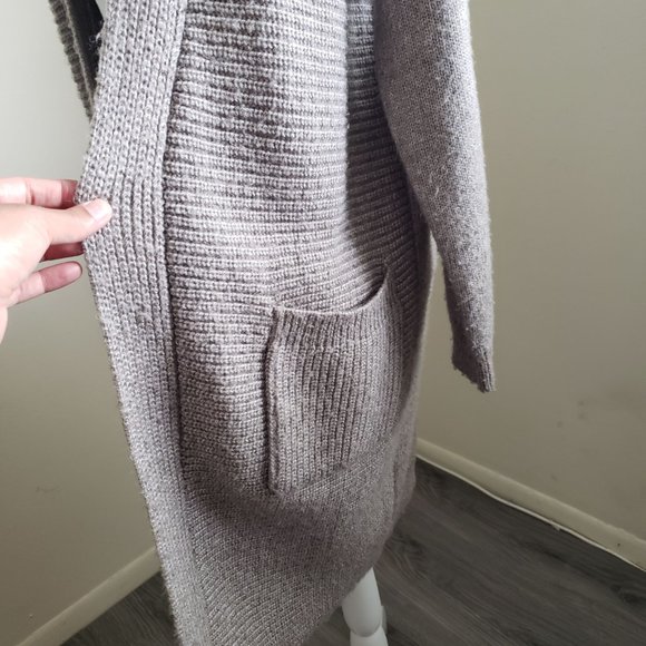 Cortefiel Women Wool Blend Knitted Cardigan Tan Brown Size Medium EUR - Picture 4 of 10